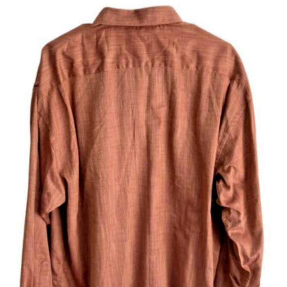 Pronto Uomo Mens Shirt Lg Sleeves XL Button Down 100% Cotton - Picture 2 of 7